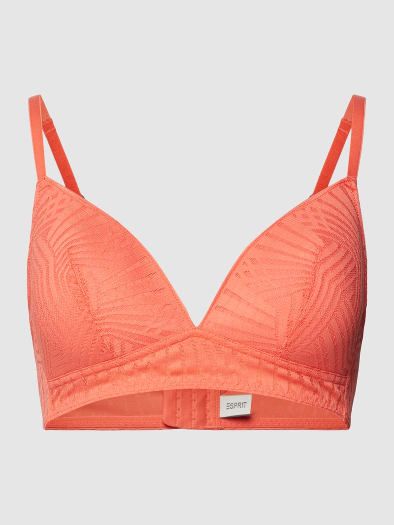 Soft-BH mit Spitzenbesatz Modell 'Seasonal Lace' in koralle