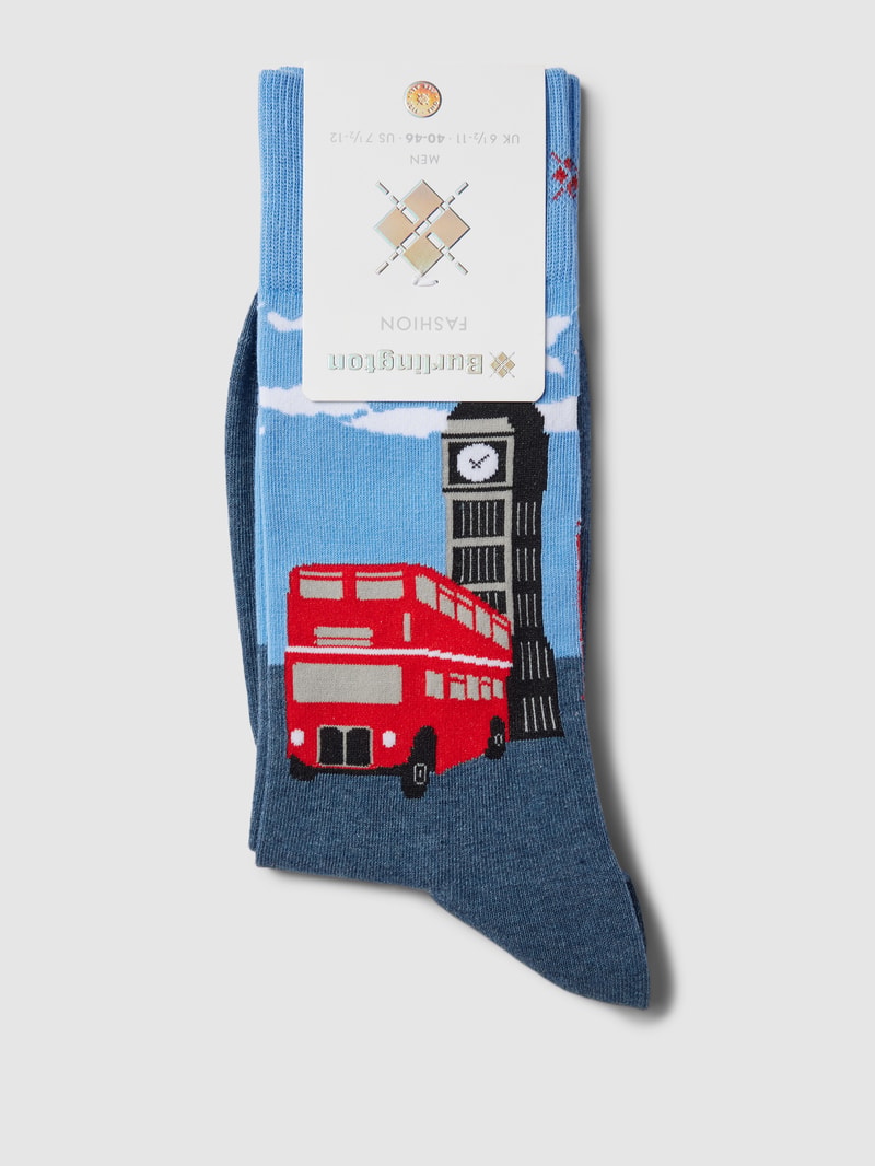 Socken mit Label-Stitching in blau