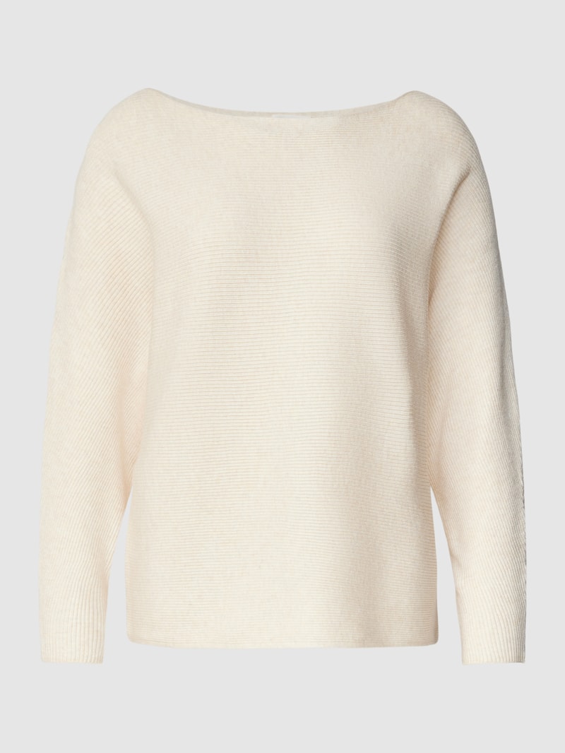 Strickpullover mit U-Boot-Ausschnitt Modell 'Otto' in camel