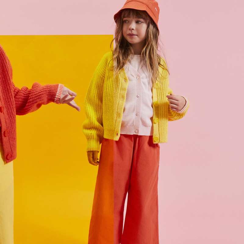 Pantalon fille large orange Catimini