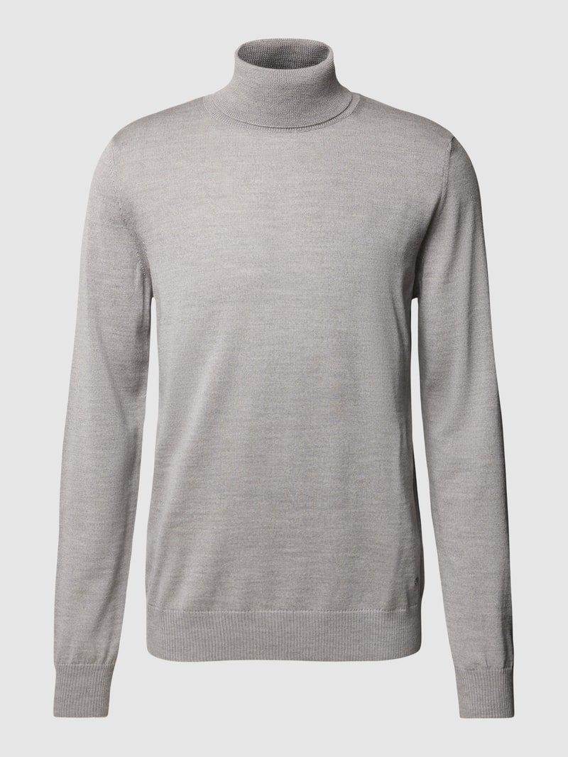 Rollkragenpullover aus Schurwolle Modell 'Donte' in beige