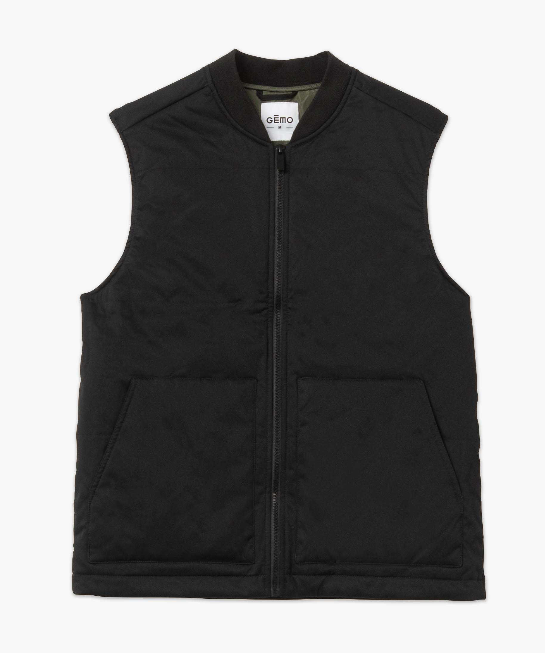 Blouson matelassée sans manches noir | GEMO
