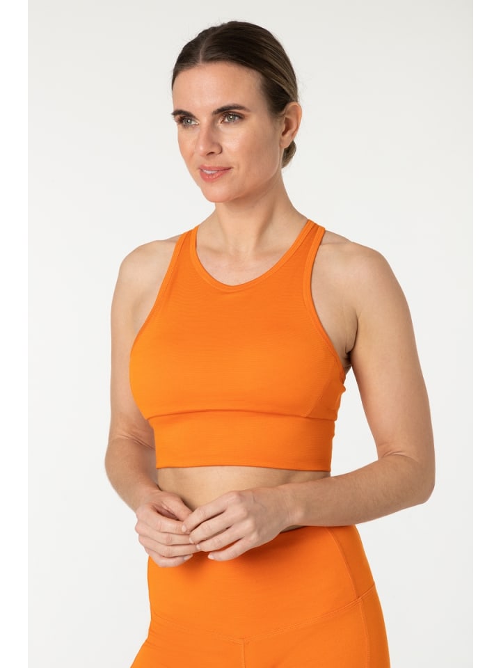 super.natural Merino Bra W LIQUID FLOW TOP in orange günstig kaufen