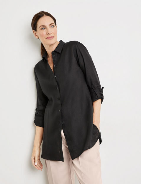 Longbluse aus Leinen