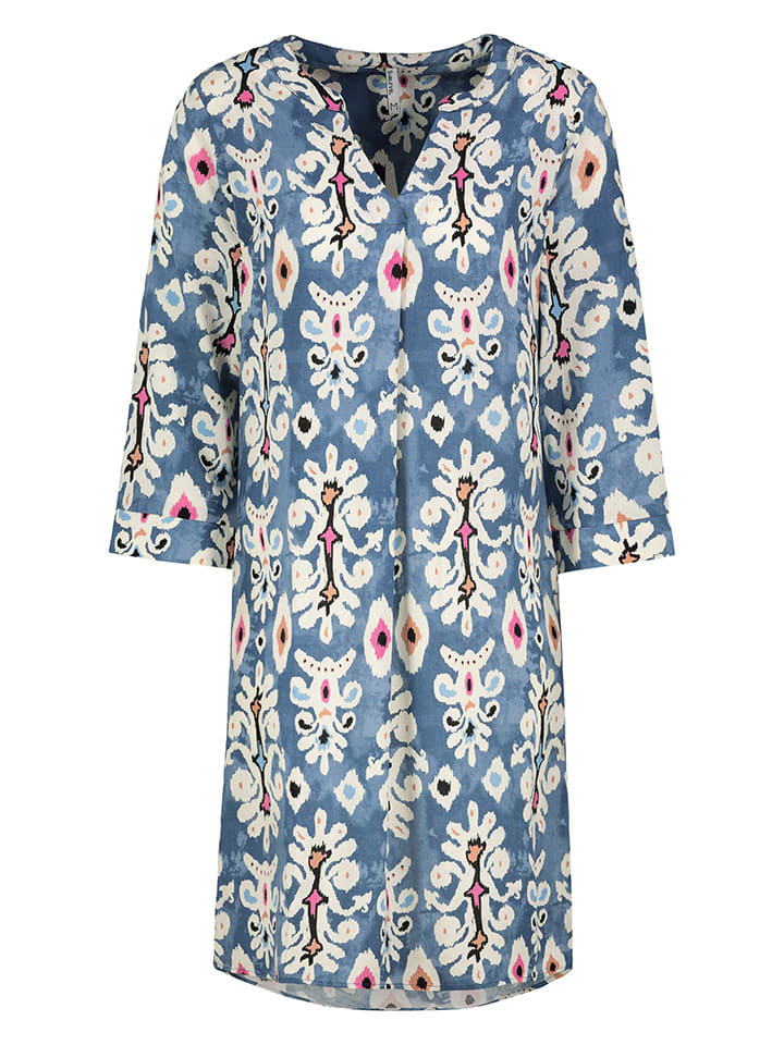Sublevel Kleid in Blau/ Creme günstig kaufen
