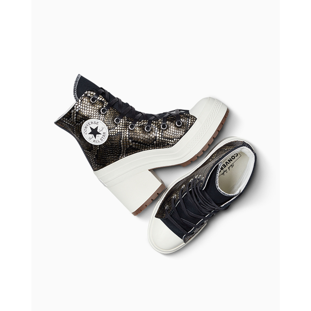 Converse Chuck 70 De Luxe Heel Snakeskin A07917C / schwarz