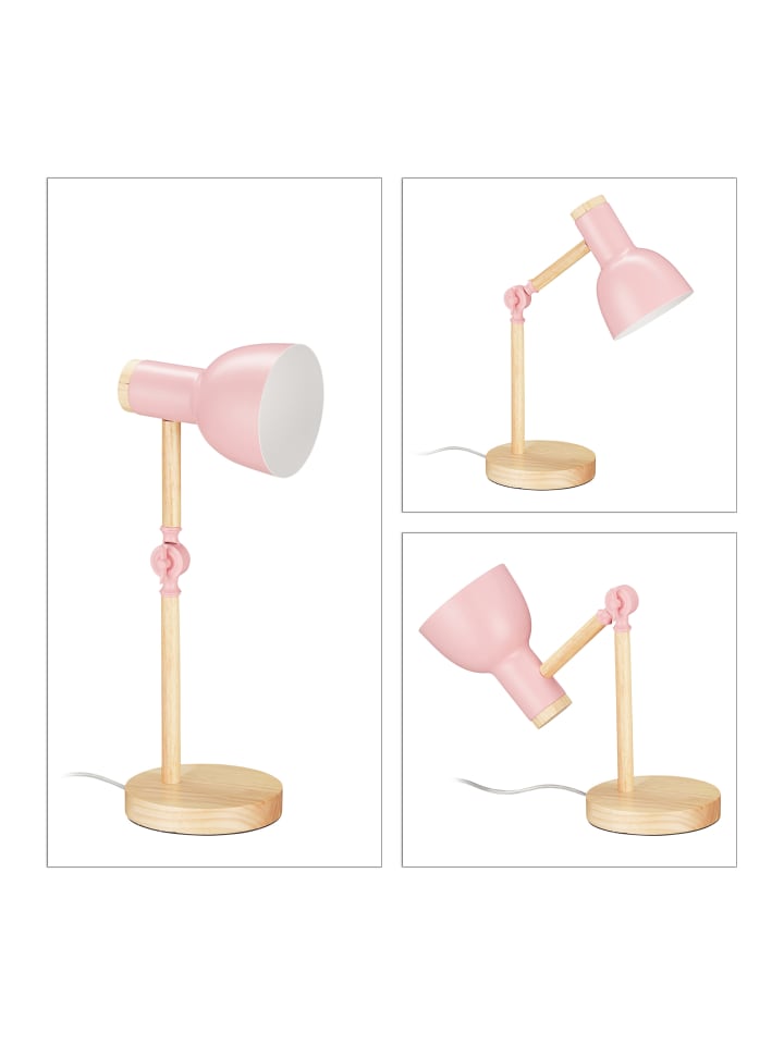 relaxdays Schreibtischlampe in Rosa günstig kaufen onesize
