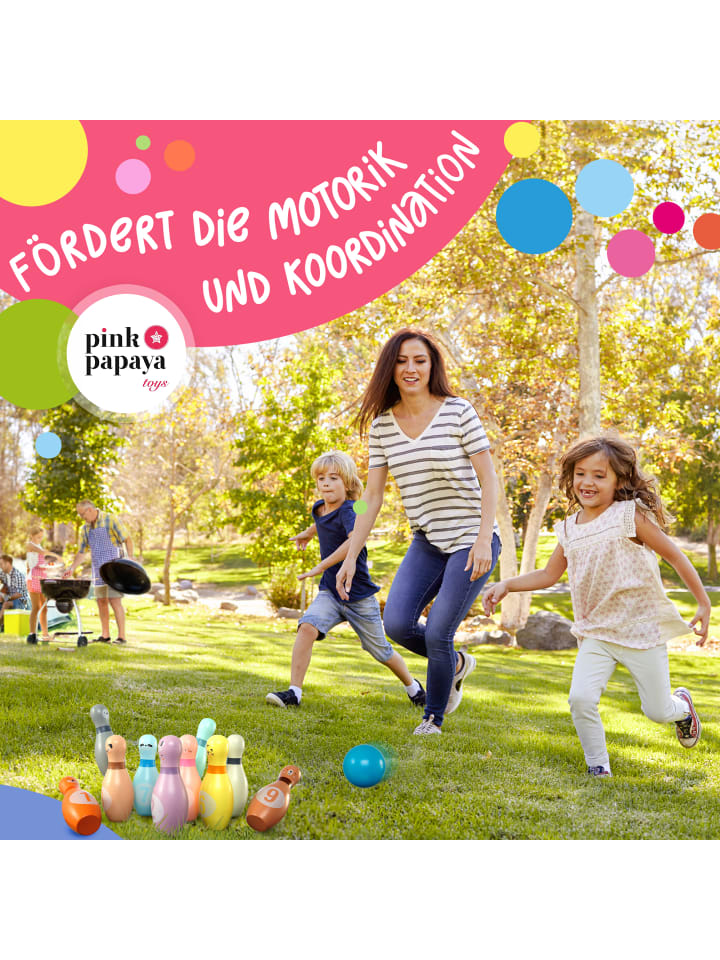 Pink Papaya Kegelspiel für Kinder 