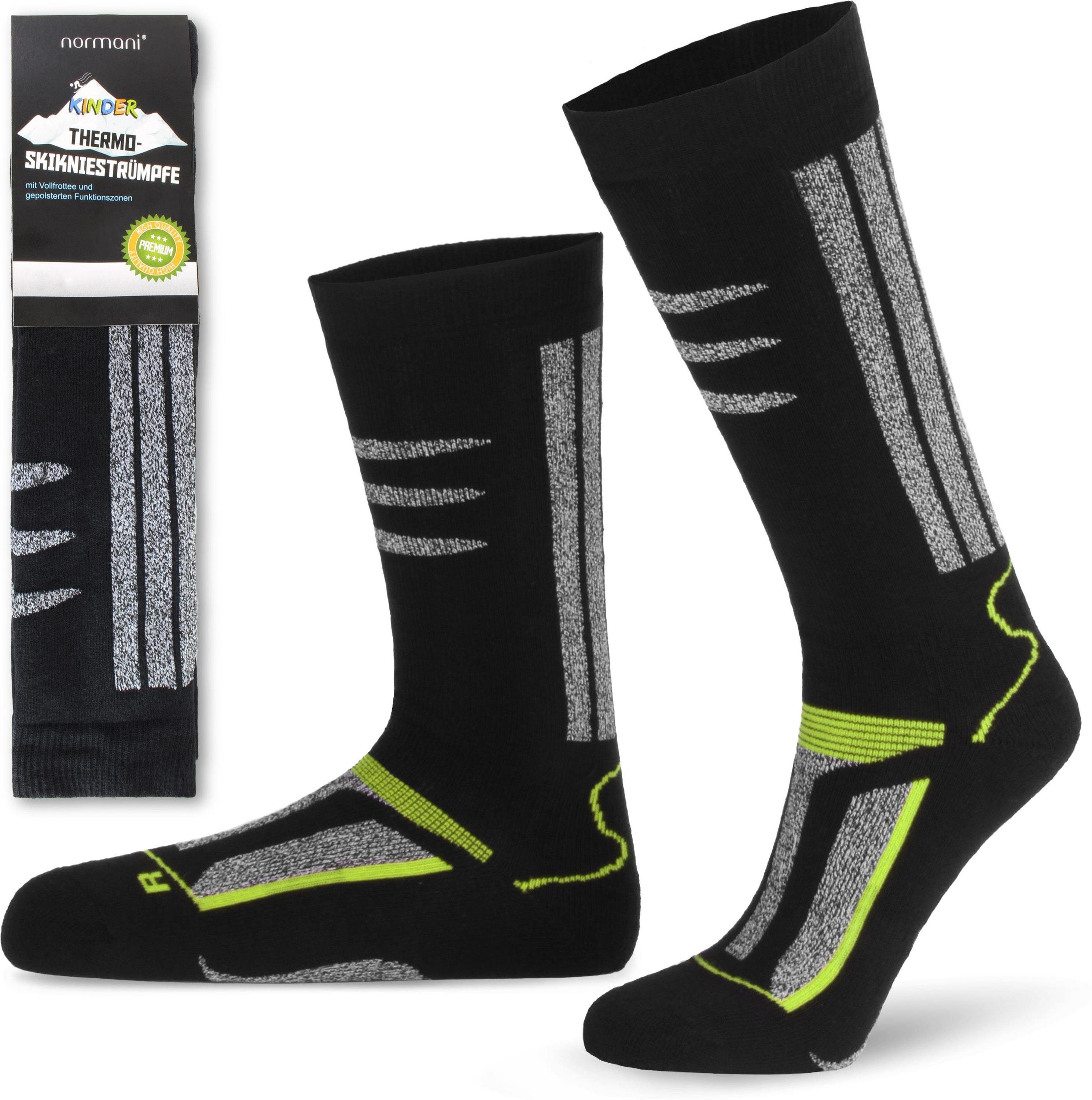 normani Basicsocken 3 Paar Thermokniestrümpfe Skisocken für Kinder (3 Paar) wärmeregulierend durch Baumwolle