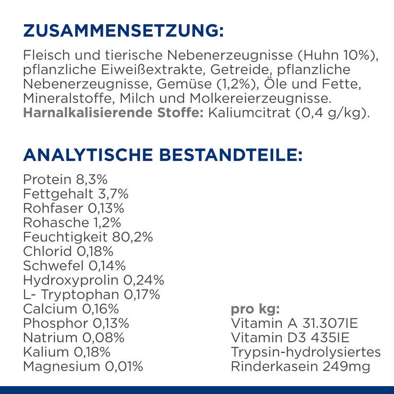 Hill's Urinary Hill's Prescription Diet c/d Urinary Stress Ragout mit Huhn und Gemüse 24x82g