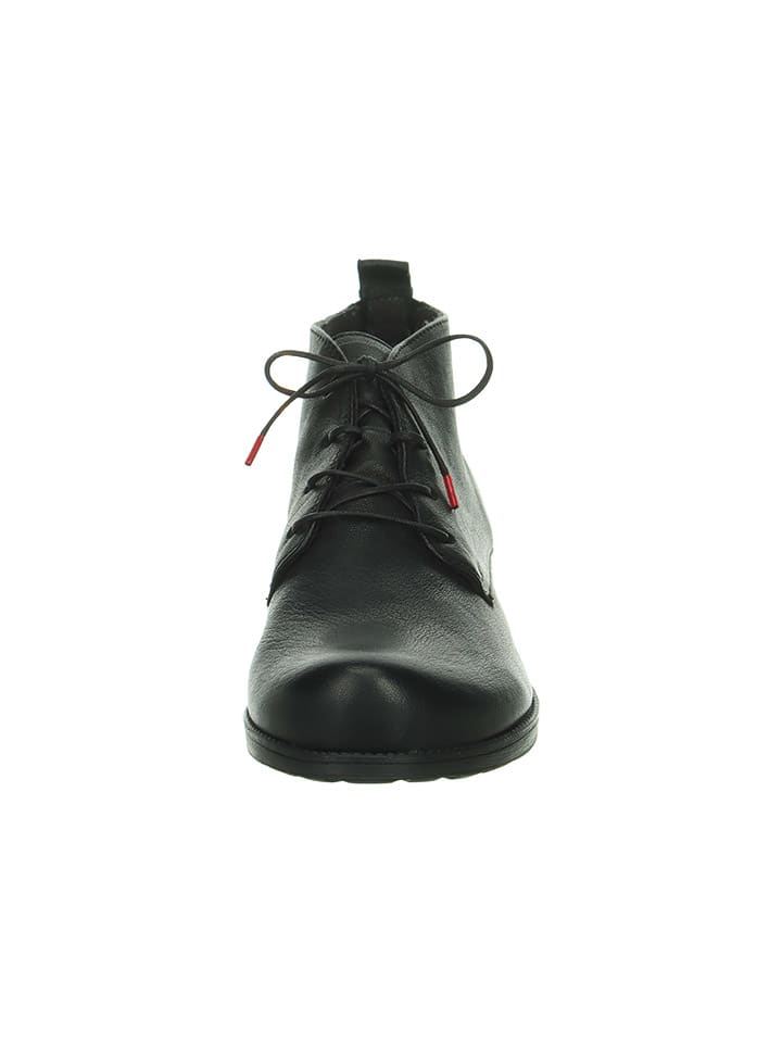 Think! Leder-Ankle-Boots in Schwarz günstig kaufen