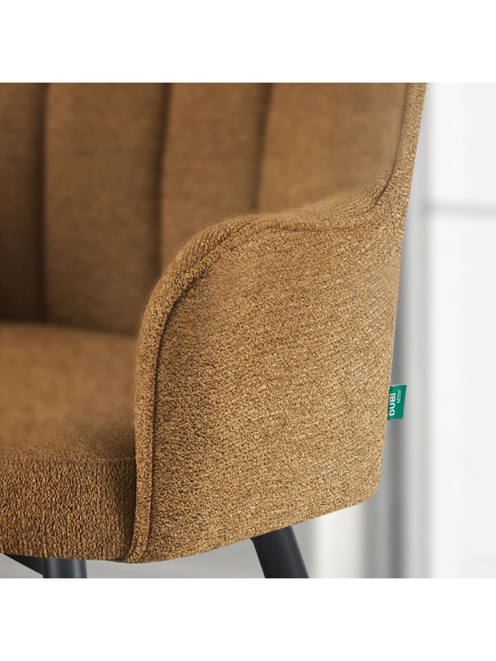 DUBI Möbel 2er-Set: Drehstuhl THOMAS-MAJA in Senfgelb - (B)58 x (H)87 x  (T)62 cm günstig kaufen onesize
