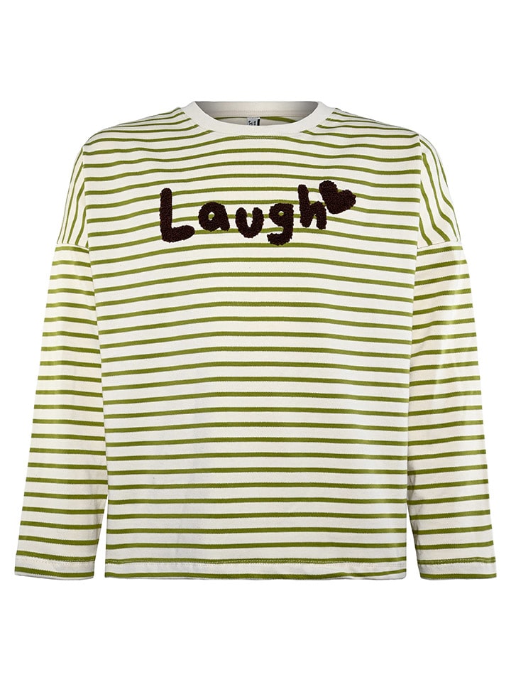 Blue Effect Longsleeve in Khaki/ Weiß günstig kaufen