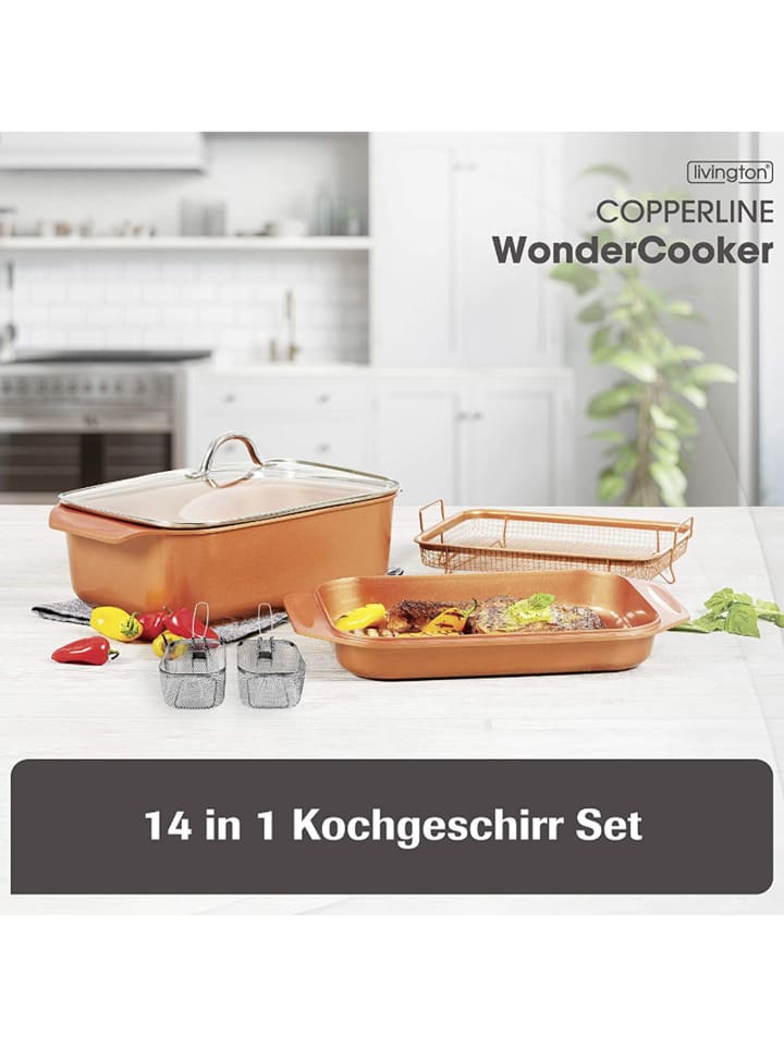 Livington Bräter Copperline WonderCooker in Rot günstig kaufen onesize