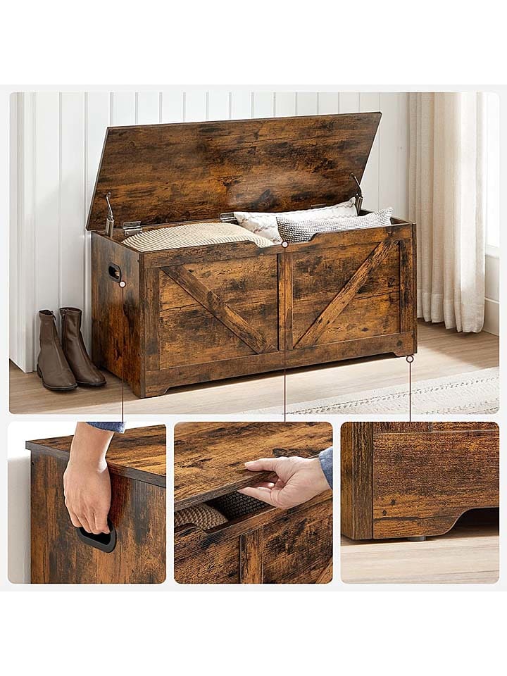 Songmics Aufbewahrungskiste in Braun - (B)100 x (H)46 x (T)40 cm günstig kaufen onesize