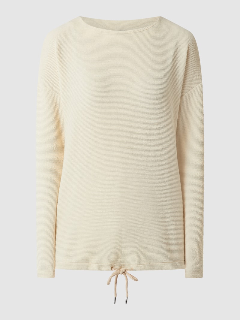 Sweatshirt mit überschnittenen Schultern in sand