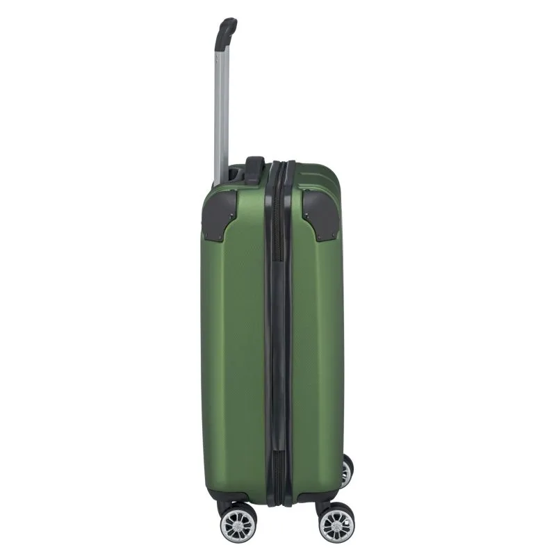 Travelite CITY Trolley S (55cm) mit 4 Rollen (erweiterbar) - Grün