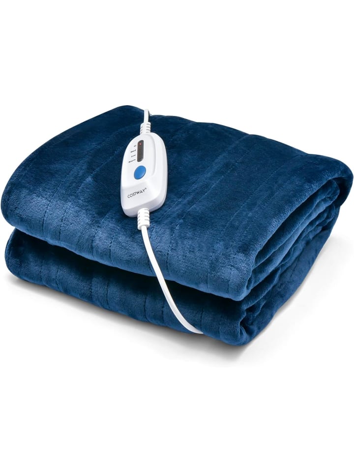 COSTWAY Heizdecke 130 x 180 cm in Blau günstig kaufen 130 cm