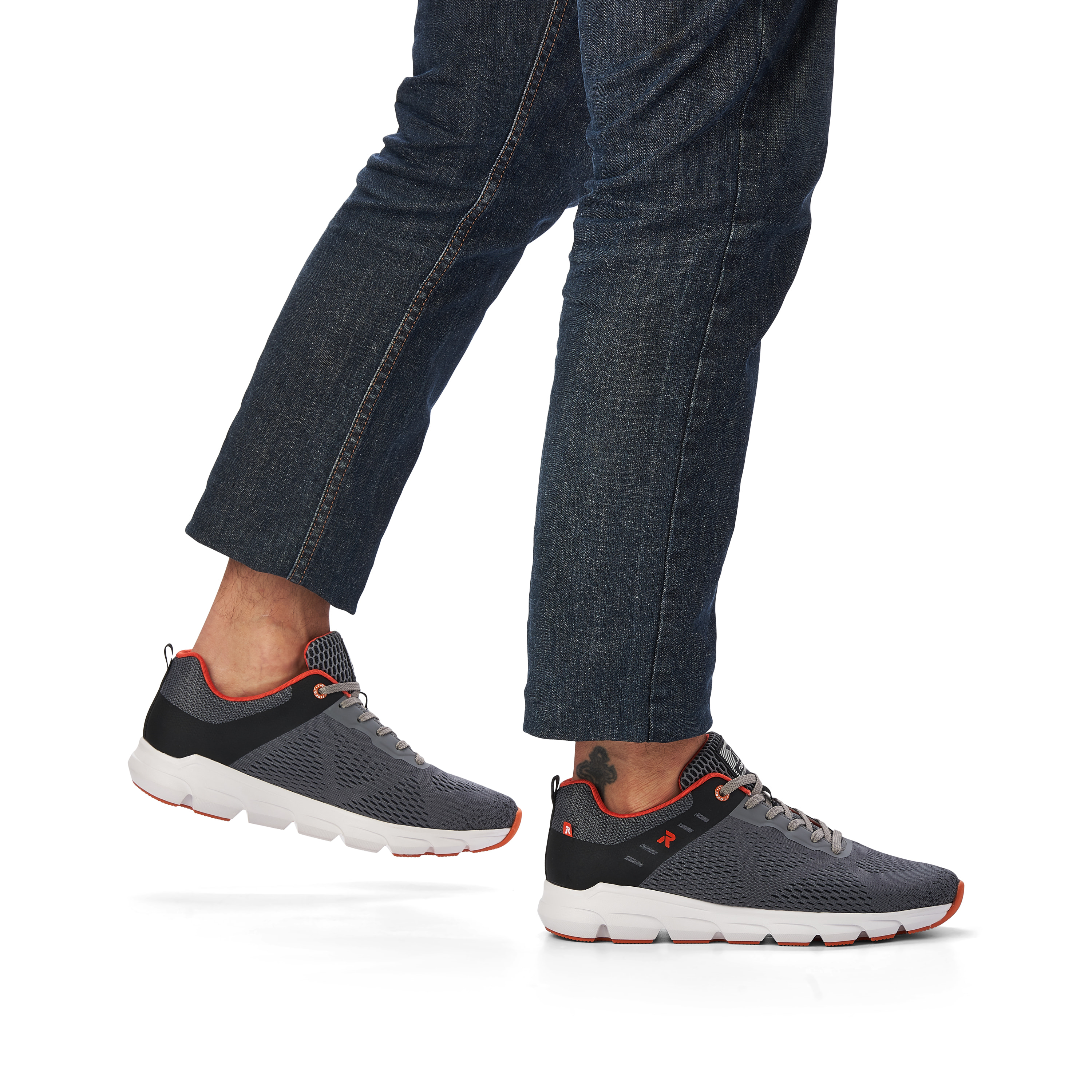 Rieker Herren Sneaker Low silver grey