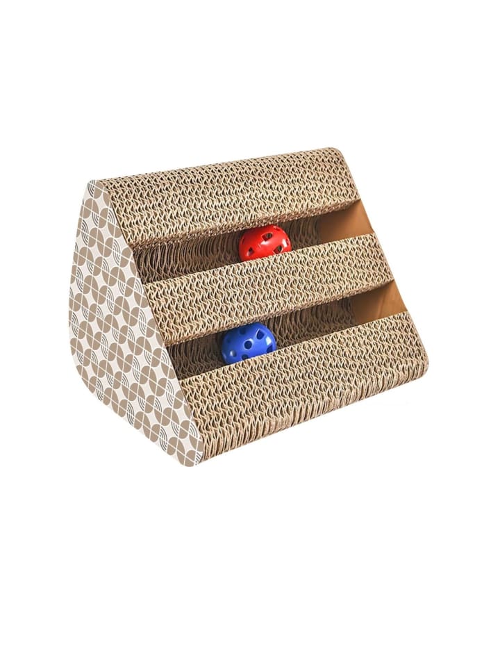 Intirilife Katzenkratzbrett Katzenspielzeug in Braun - 27.5 x 23.5 x 17.5 cm günstig kaufen onesize