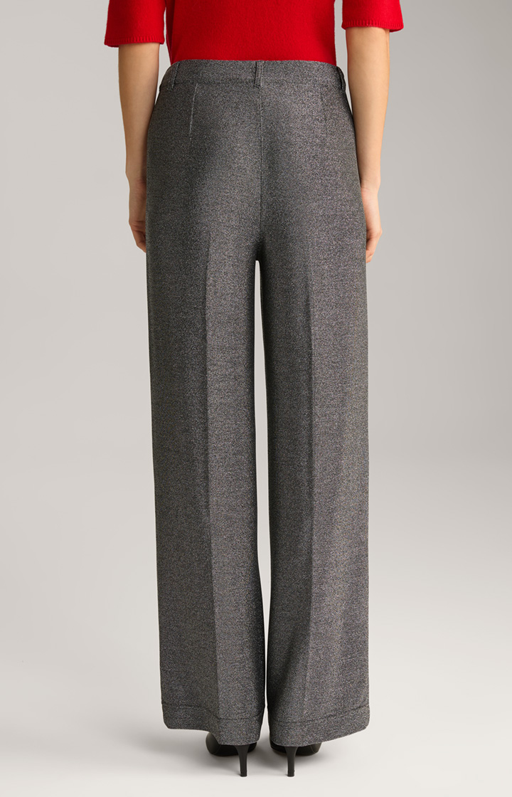 Lurex-Hose in Grau-Glitzer