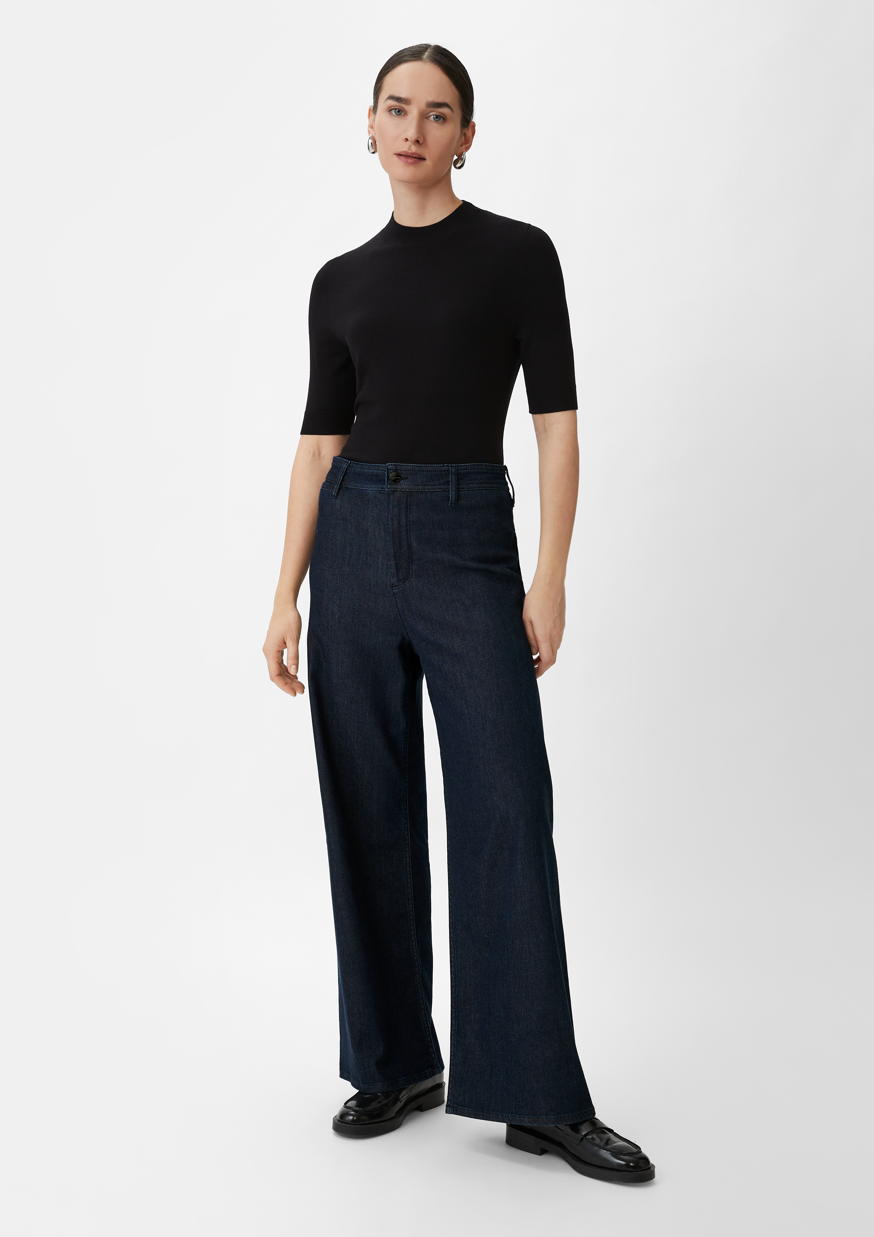 Regular: Jeans mit Cropped leg - blau