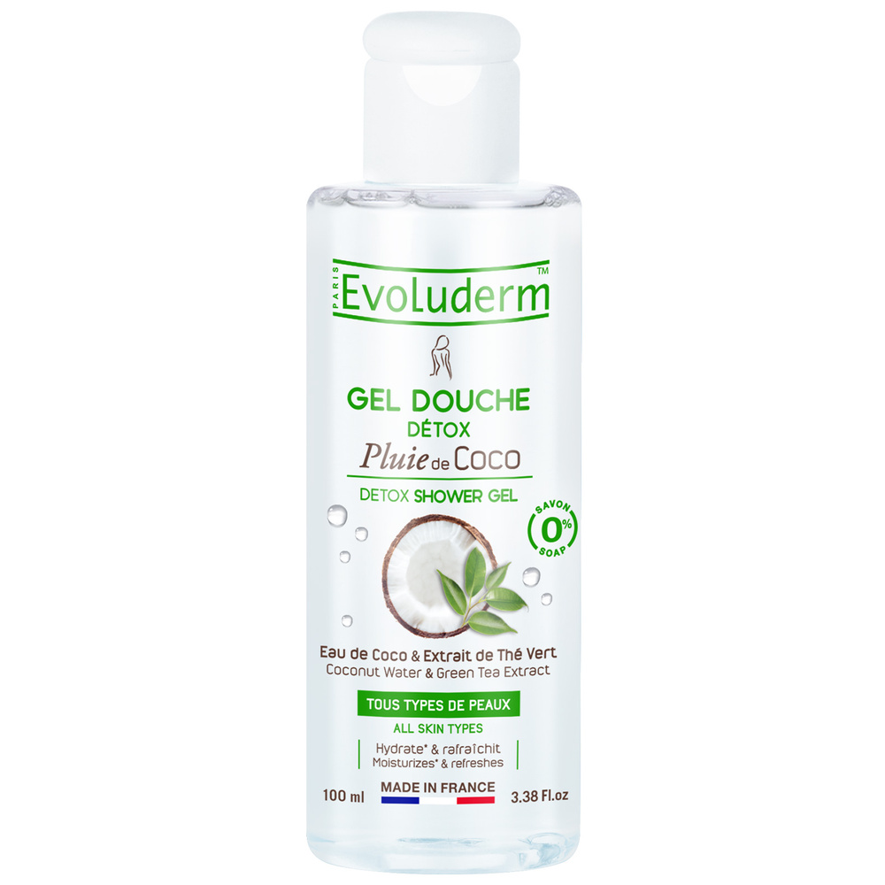 evoluderm Pluie de Coco Gel douche Détox - 100 ml