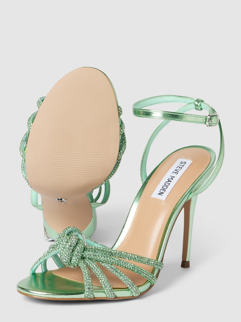 Sandalette mit Pfennigabsatz Modell 'BEDAZZLE' in hellgrün