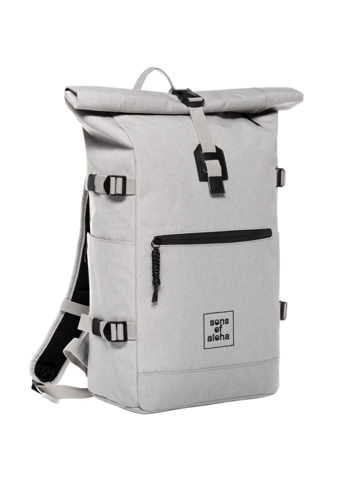SONS OF ALOHA Rucksack XL RollTop Rucksack KANE erweiterbar| Laptop-Fach groß in weiß günstig kaufen onesize