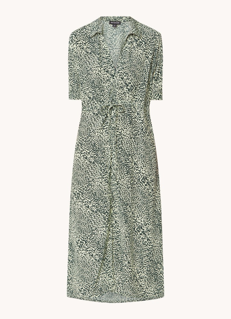 Vestido túnica midi con estampado de leopardo de Whistles