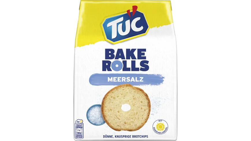 Tuc Bake Rolls mit Meersalz 150 g