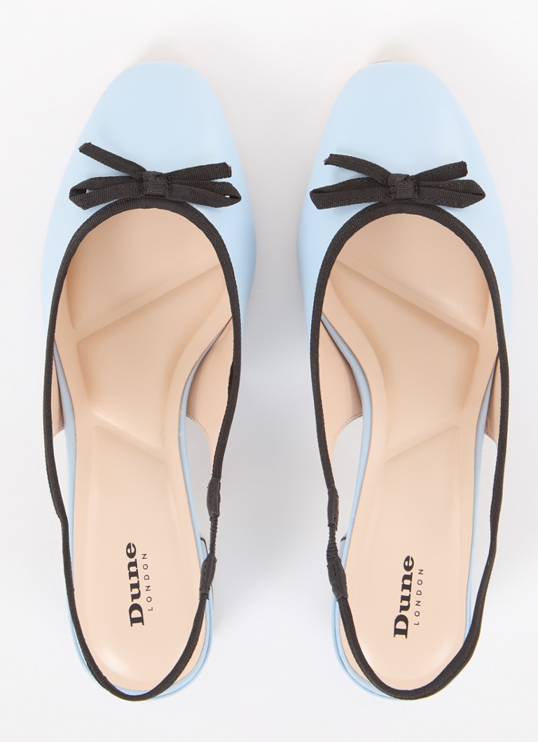 Pantofi eleganți din piele cu toc și fundă de la Dune London.