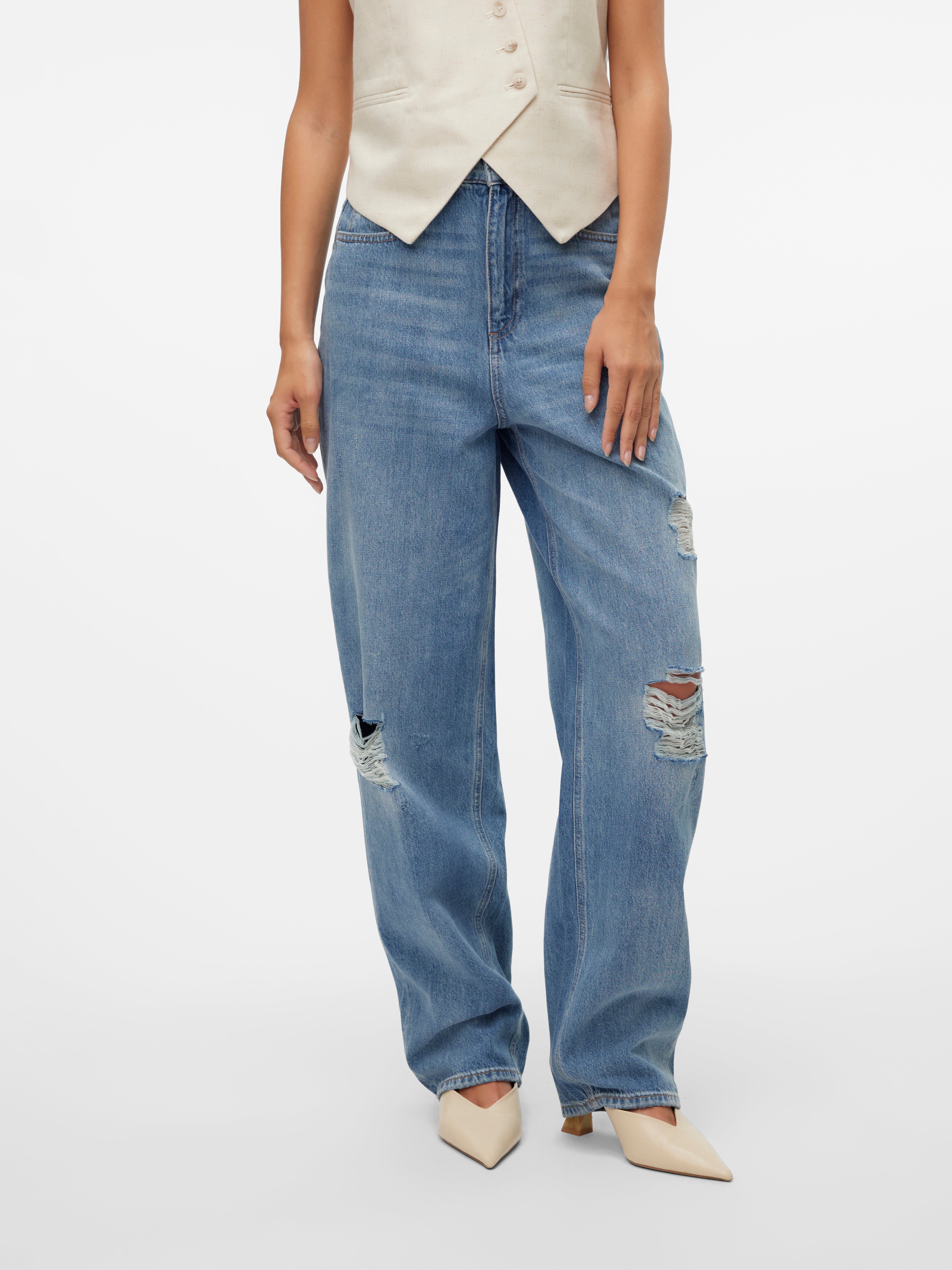 VMBROOKLYN Mid Rise Baggy Fit Jeans