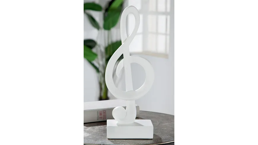 GILDE Poly Notenschlüssel H=39cm weiß