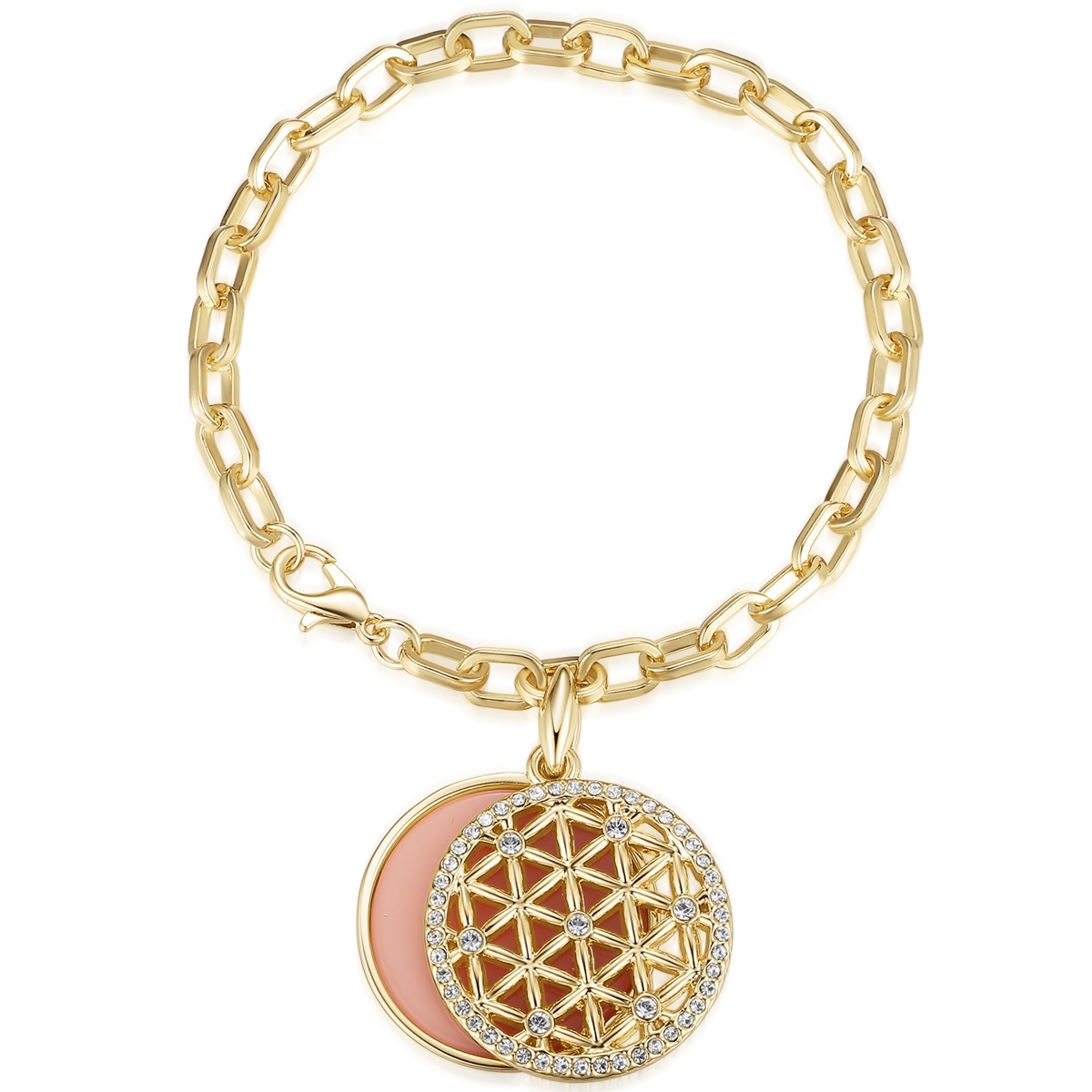 Armband Resin Metall-Legierung Glas in Gelbgold