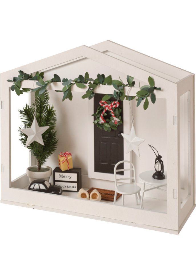 Deko-Objekt Wichteltür mit Wintergarten (14-tlg.Set)