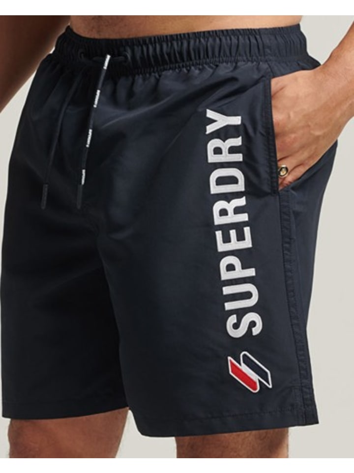 Superdry Badeshorts in Marine günstig kaufen