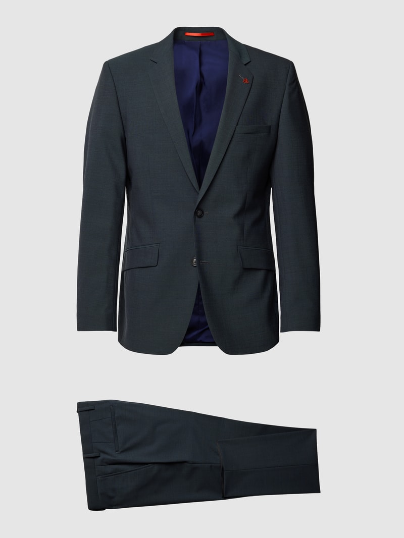 Slim Fit Anzug mit 2-Knopf-Sakko in dunkelgrün