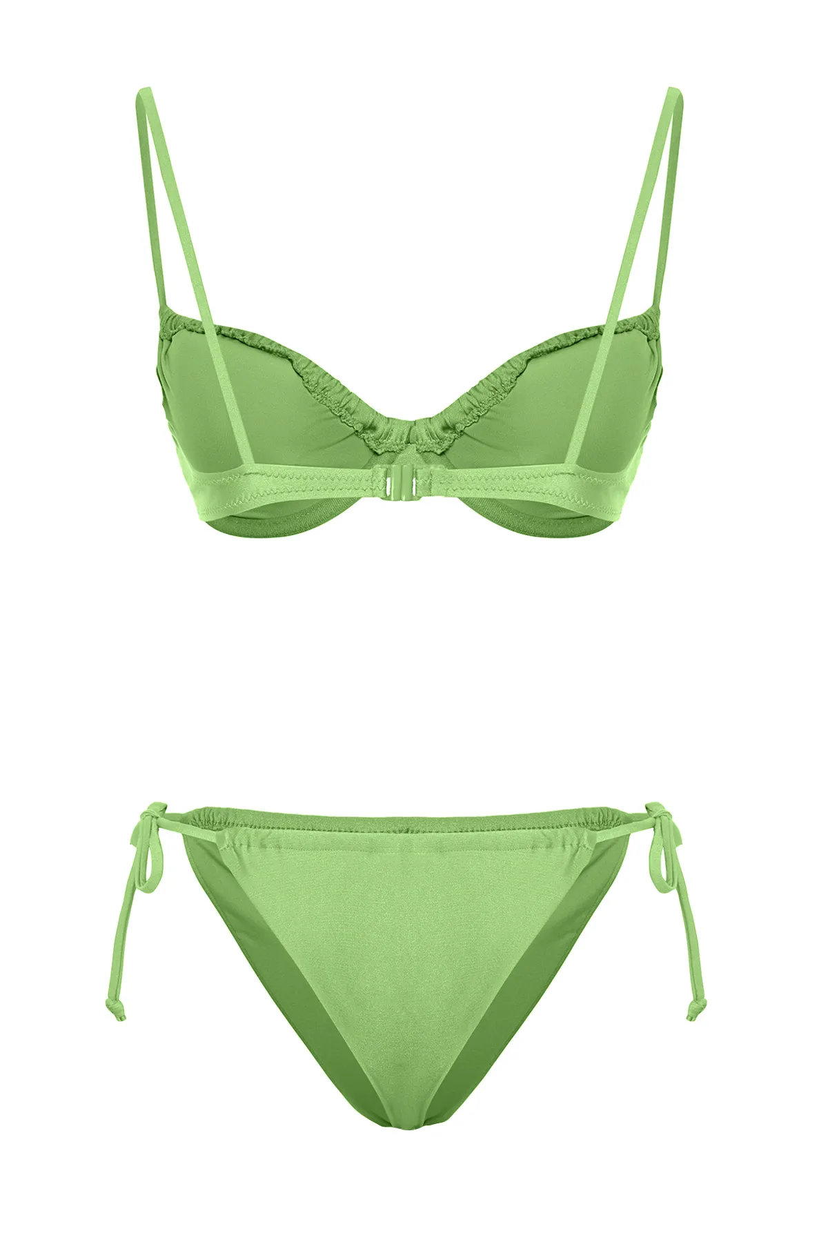 Trendyol Collection  Brasilianisches Bikini-Set mit grünem Balconette-Tunnel TBESS22BT0021