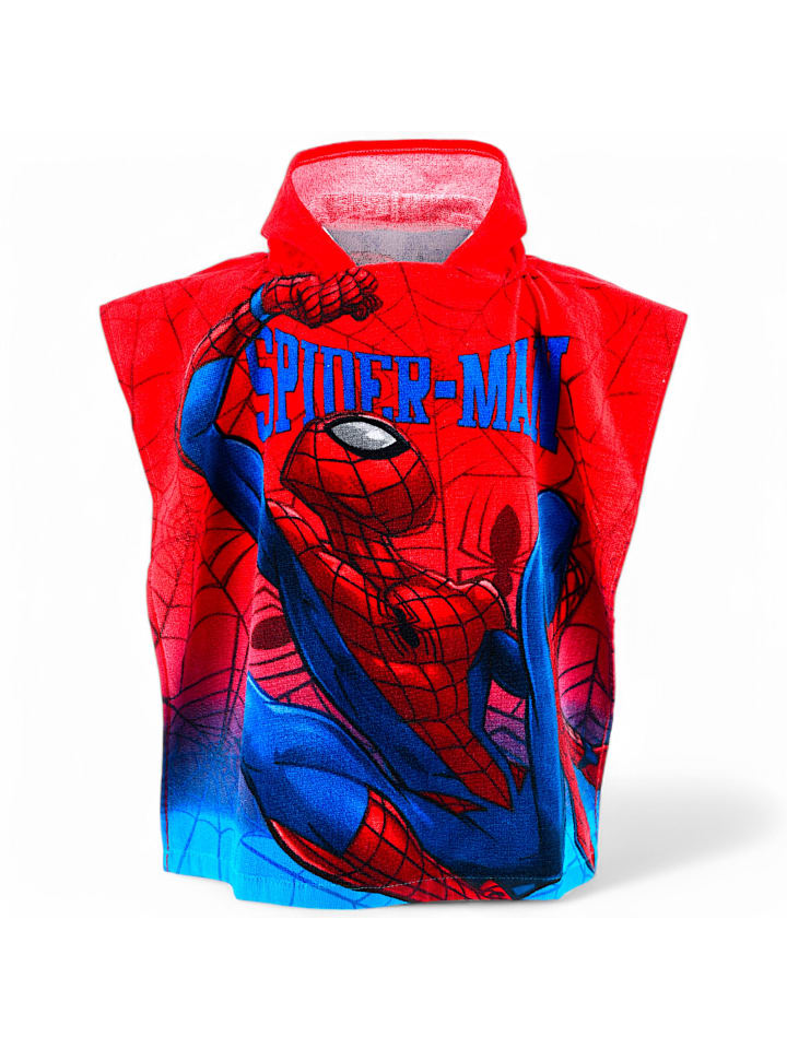 Spiderman Badeponcho Spider-Man  - (B) 55 cm x (L) 110 cm in Rot günstig kaufen 55 x 100 cm