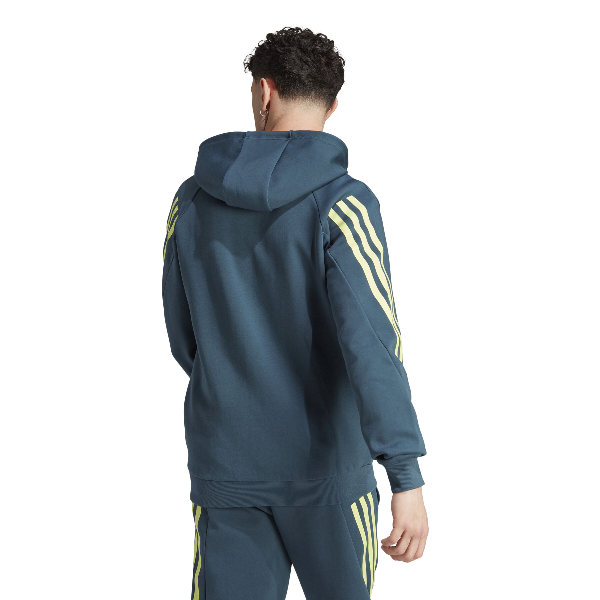 Future Icon 3 Stripes Full-Zip Sweatjacke Herren - Dunkelgrau
