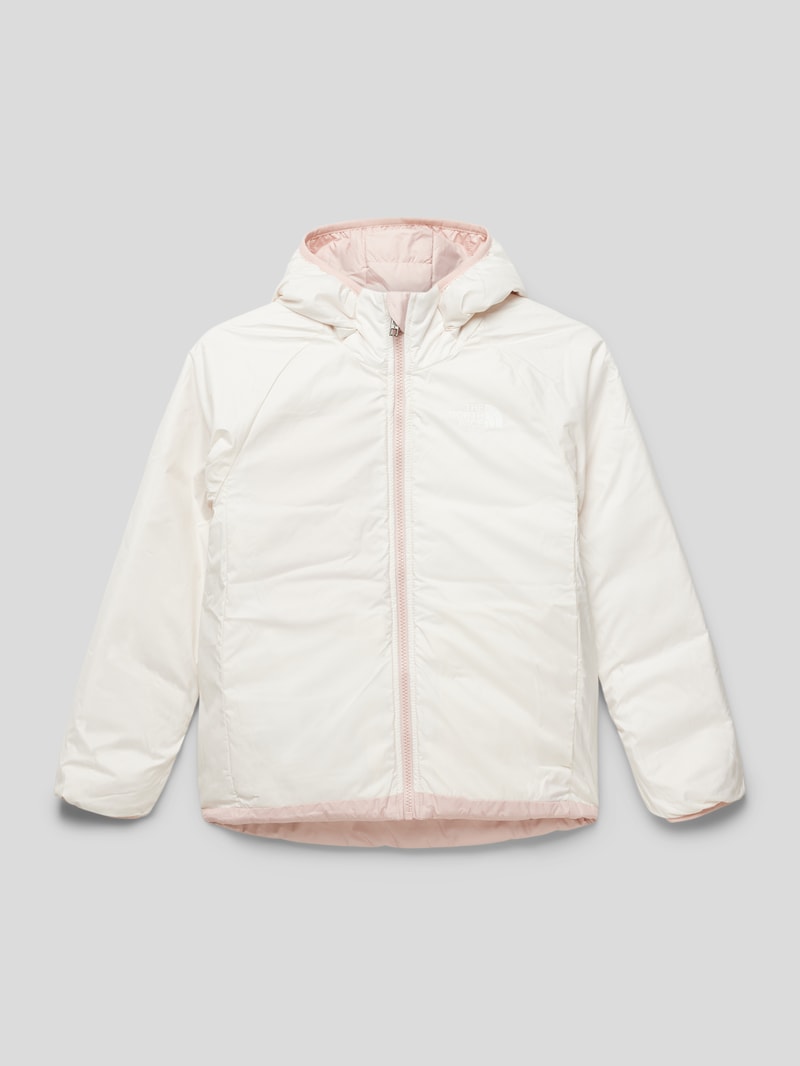 Steppjacke mit Wendefunktion und Kapuze in hellrosa