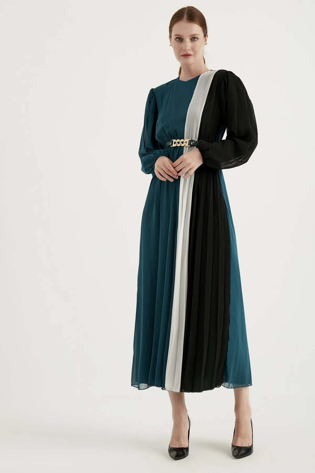 Herita  Kleid - Grün - A-Linie