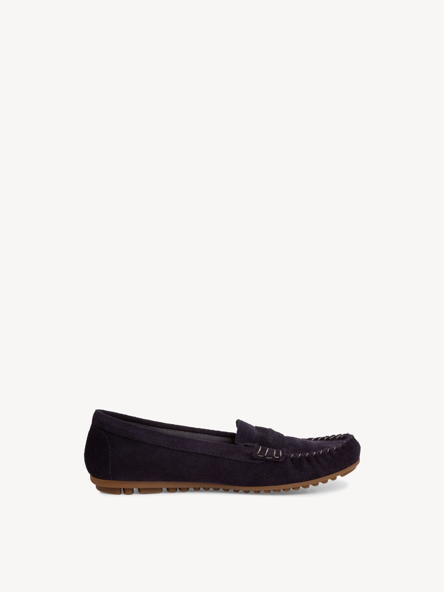 Mocassin en cuir - bleu