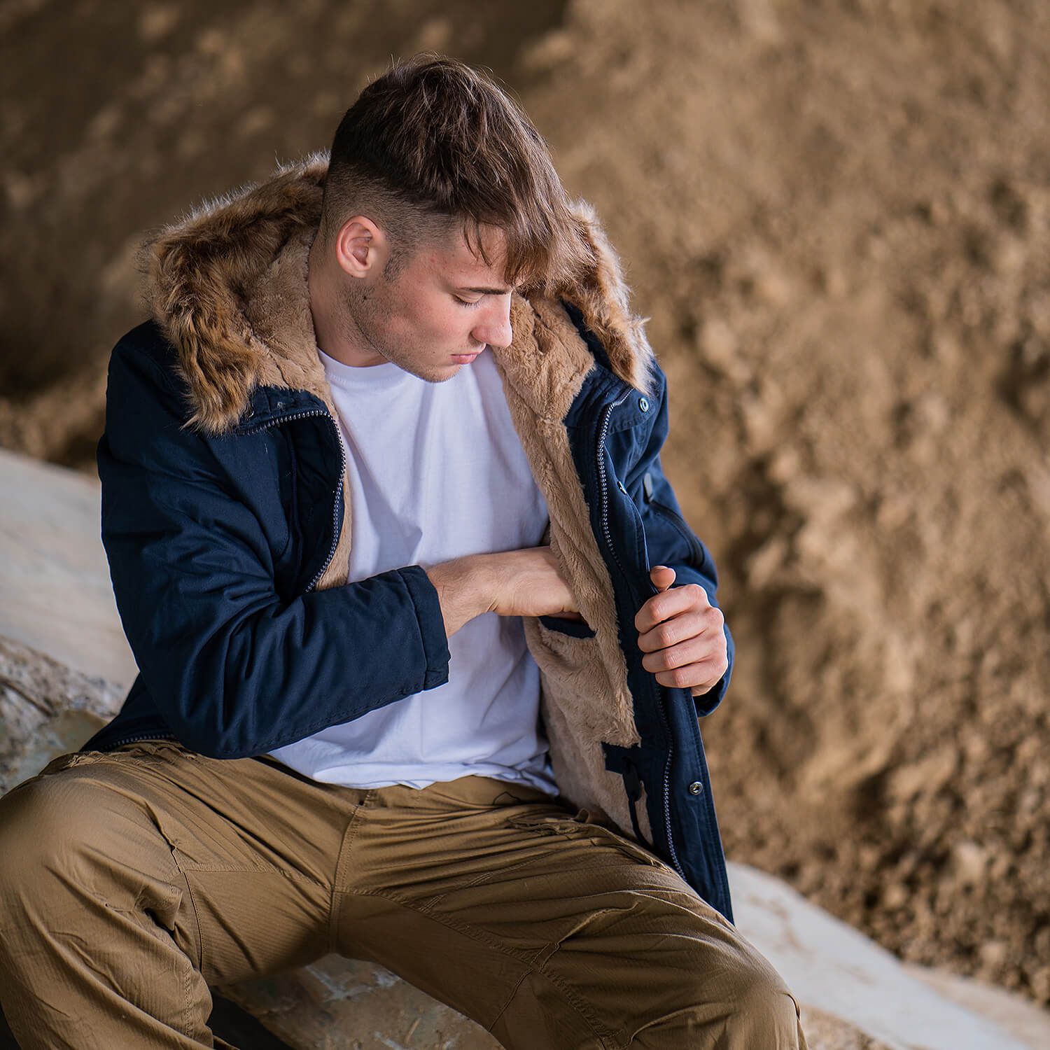 Fishtail Winterparka mit Futter