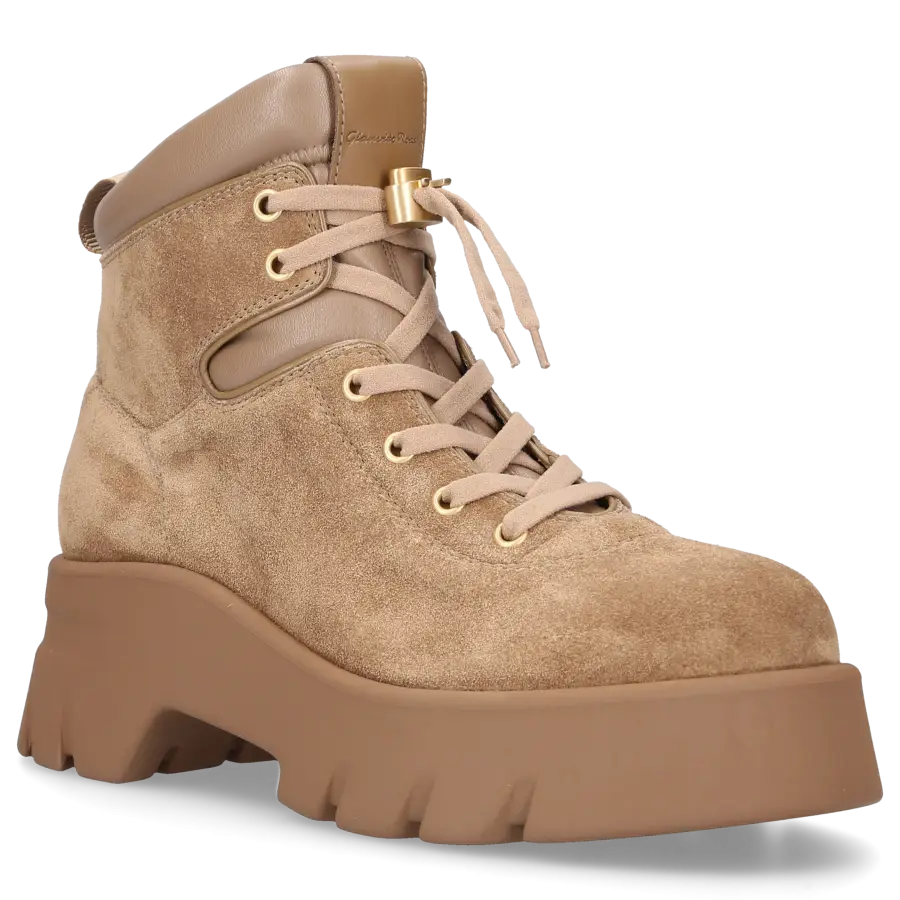 Gianvito Rossi - Stiefeletten VANCOUVER Veloursleder - beige