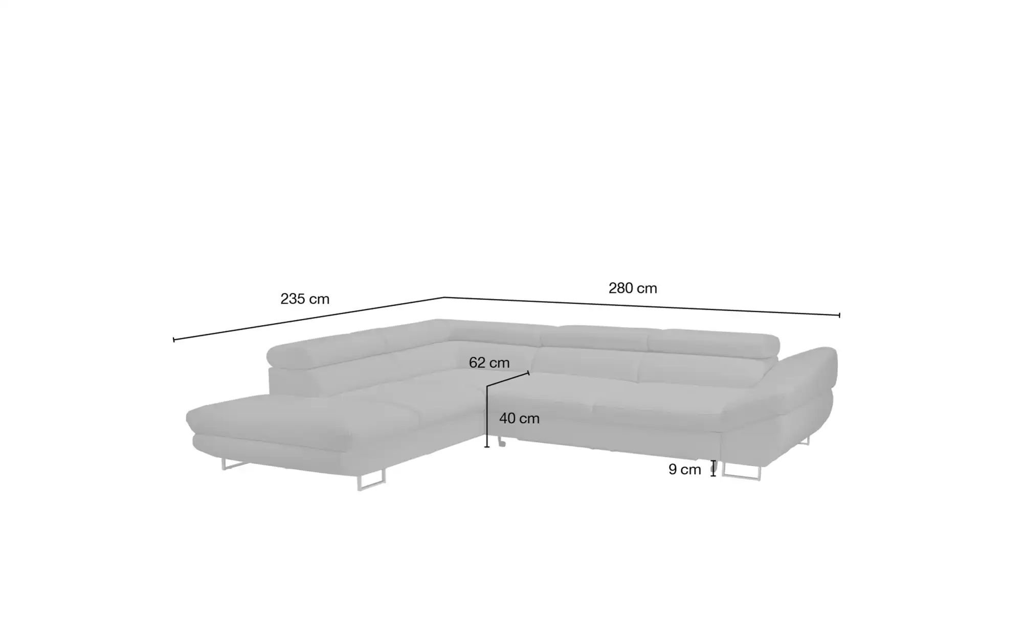 Twist Ecksofa mit Funktion Fabio