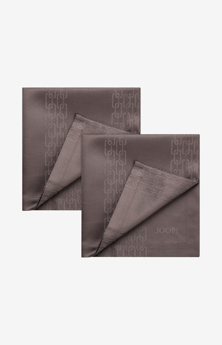 Serviette JOOP! CHAINS in Taupe - 2er Set, 50 x 50 cm - im JOOP!