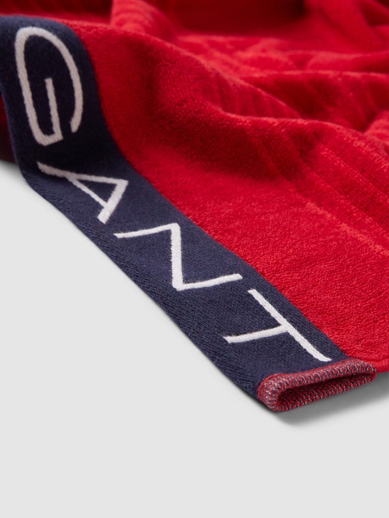 Handtuch mit Label-Detail in rot