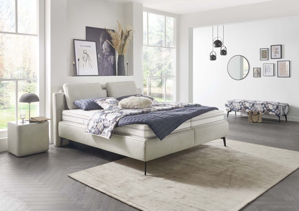 Oschmann Polsterbett 21135 mit Bettkasten Silver 180 x 200 cm